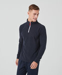 Finden Hales ¼ zip long sleeve fleece piped