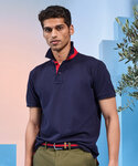 Asquite & Fox Men's classic fit contrast polo