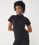 Finden and Hales Ladies Performance Piped Polo Shirt
