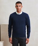 Premier Crew neck cotton-rich knitted sweater